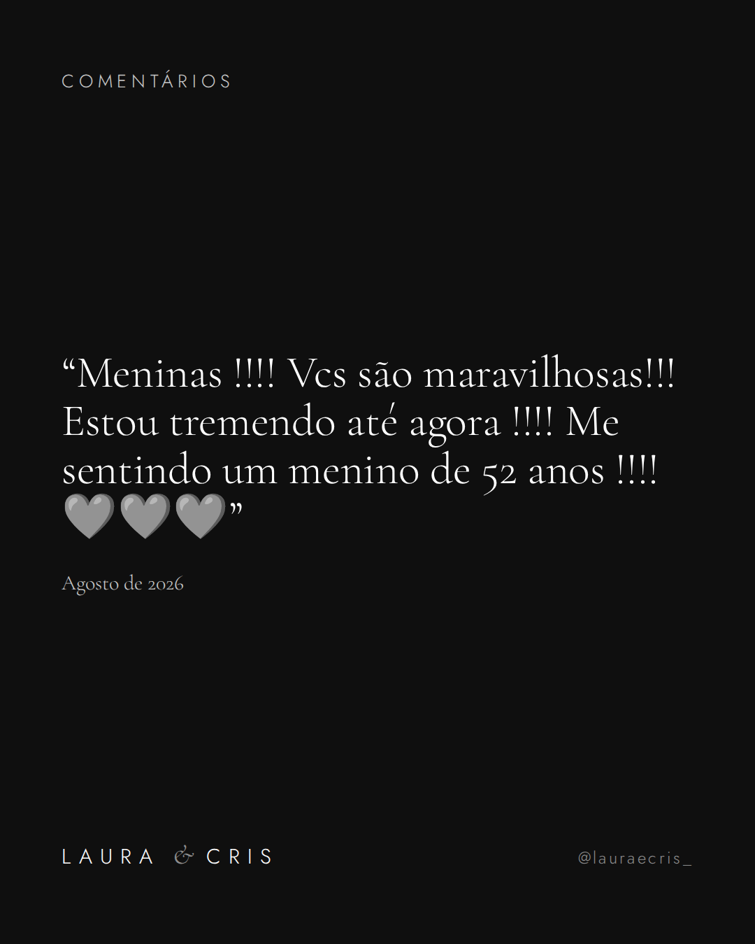 Peça de feed com comentário